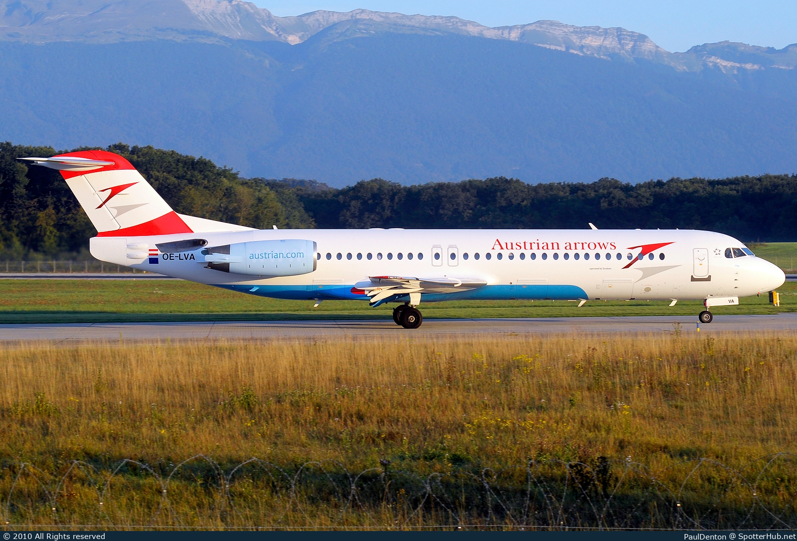 Photo of OE-LVA - Fokker 100 operated by Austrian Arrows (opb Tyrolean Airways)