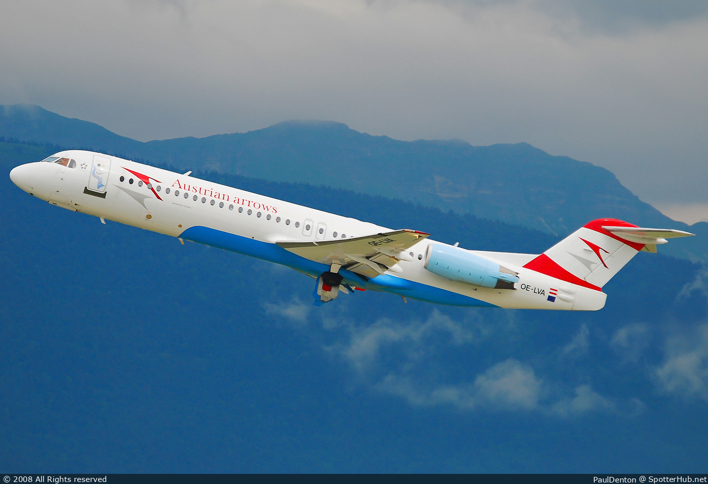 Photo of OE-LVA - Fokker 100 operated by Austrian Arrows (opb Tyrolean Airways)