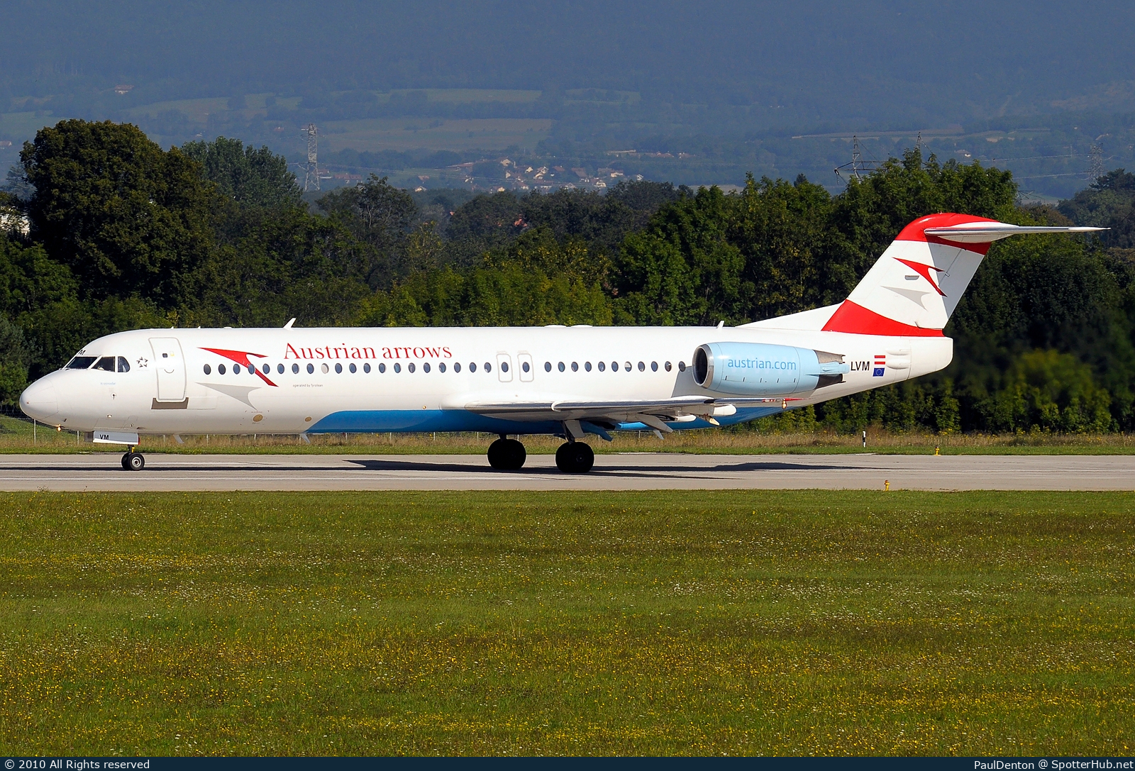 Photo of OE-LVM - Fokker 100 operated by Austrian Arrows (opb Tyrolean Airways)