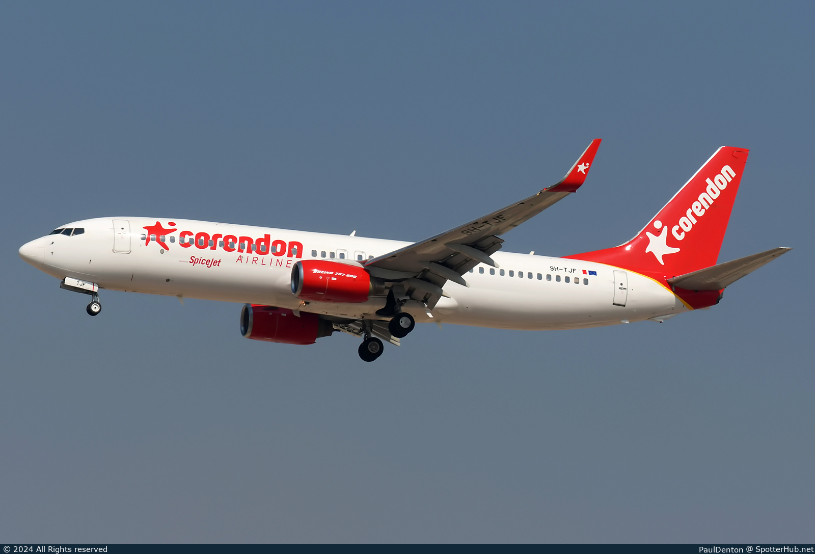 Photo of 9H-TJF - Boeing 737-85R operated by SpiceJet (opb Corendon Airlines Europe)