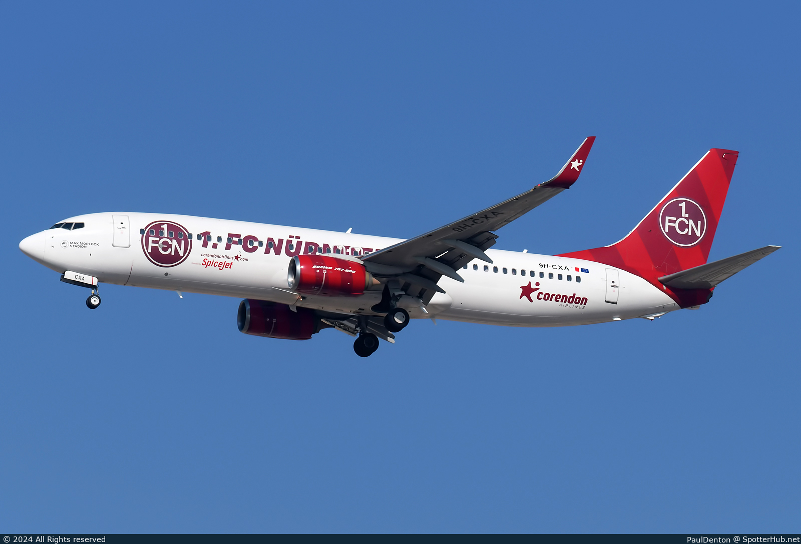 Photo of 9H-CXA - Boeing 737-85R operated by SpiceJet (opb Corendon Airlines Europe)