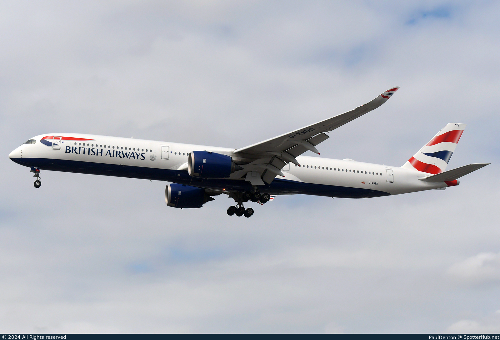 Photo of G-XWBD - Airbus A350-1041 operated by British Airways