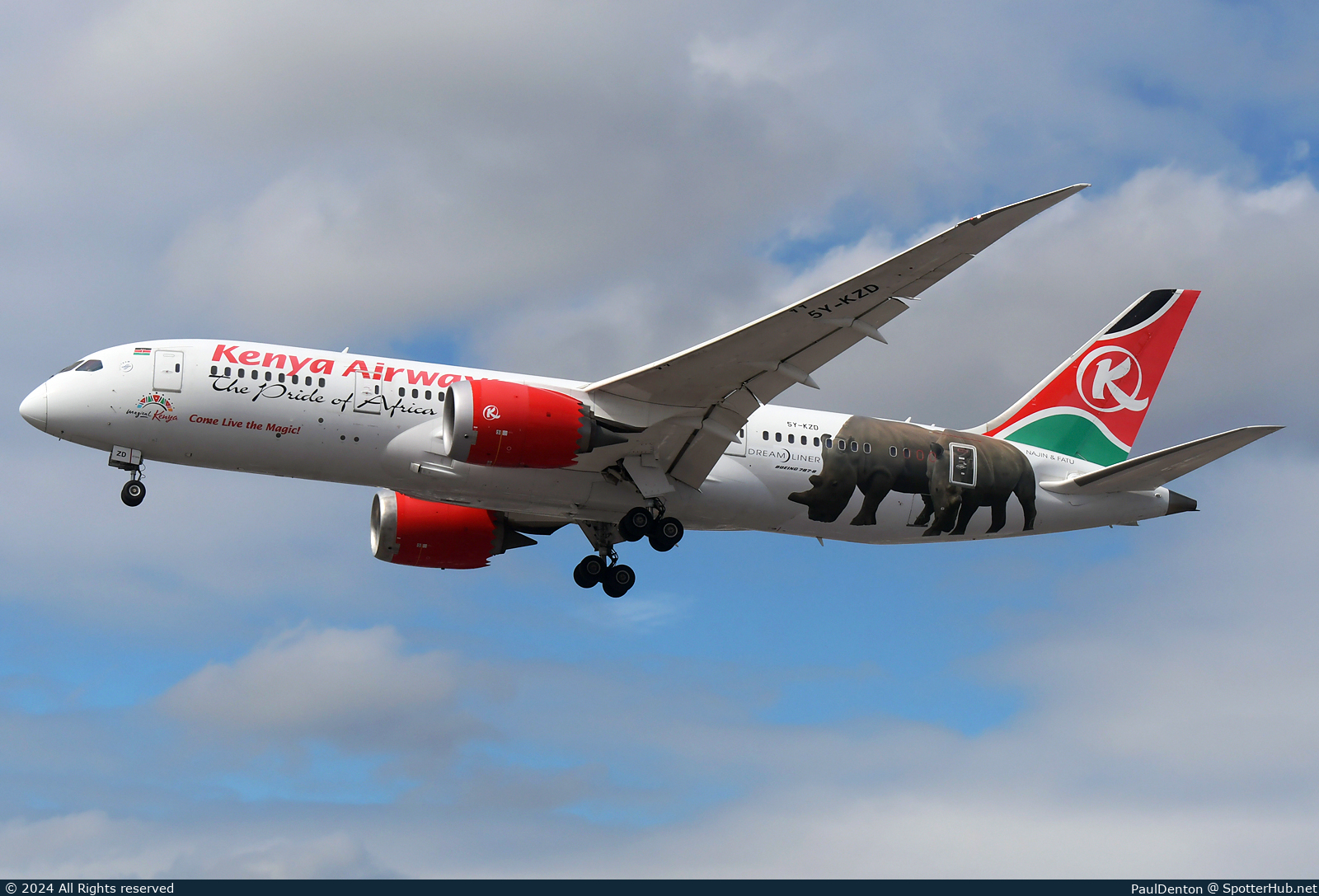 Photo of 5Y-KZD - Boeing 787-8 Dreamliner operated by Kenya Airways
