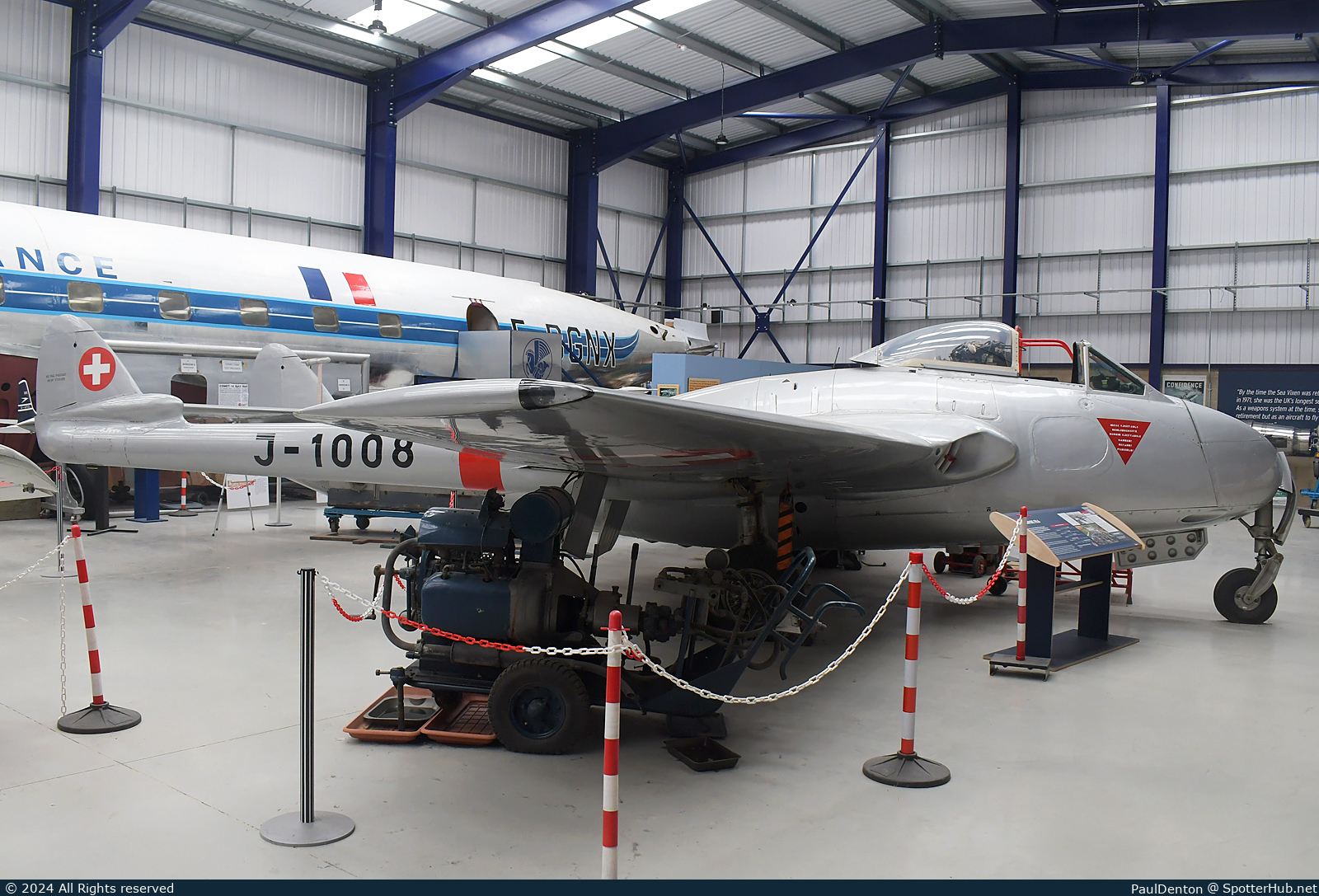 Photo of J-1008 - De Havilland DH-100 Vampire FB.6 operated by Swiss Air Force