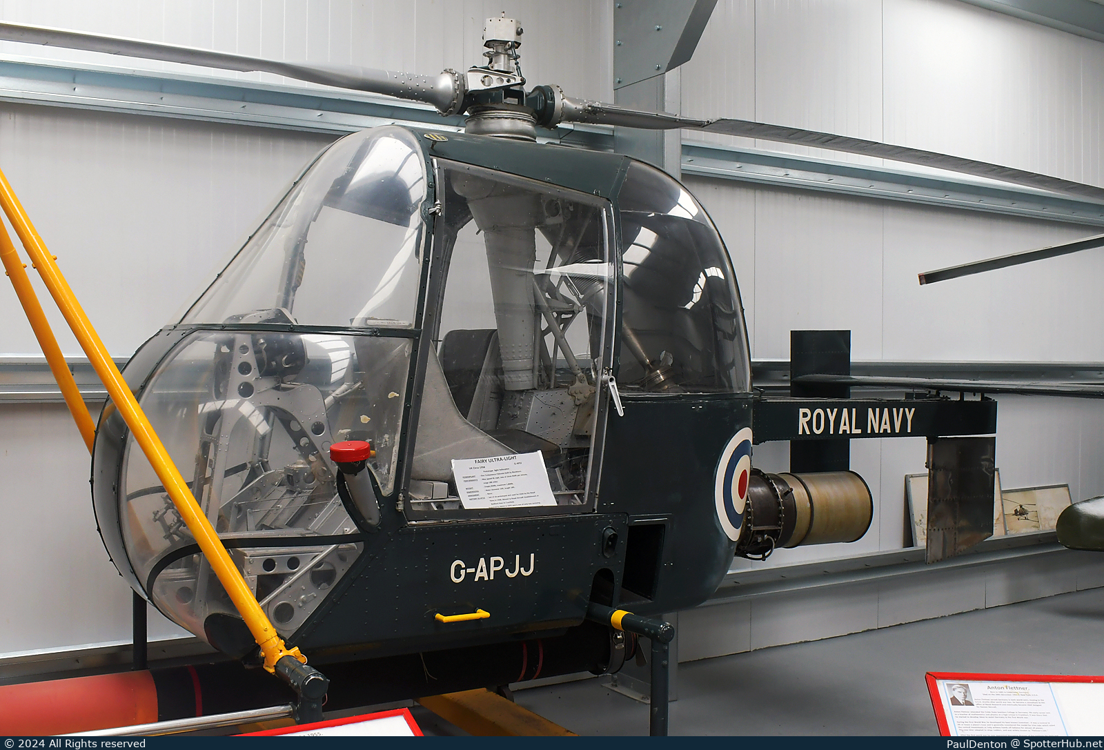 Photo of G-APJJ - Fairey Ultra-light Helicopter operated by Royal Navy