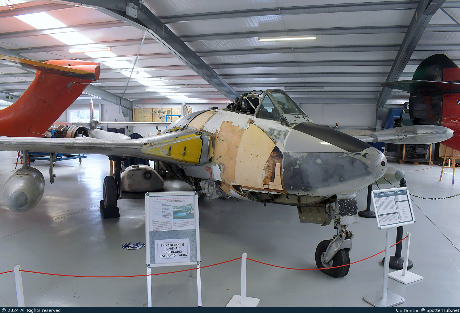 Photo of J-1605 - De Havilland DH-102 Venom FB.50 operated by Swiss Air Force