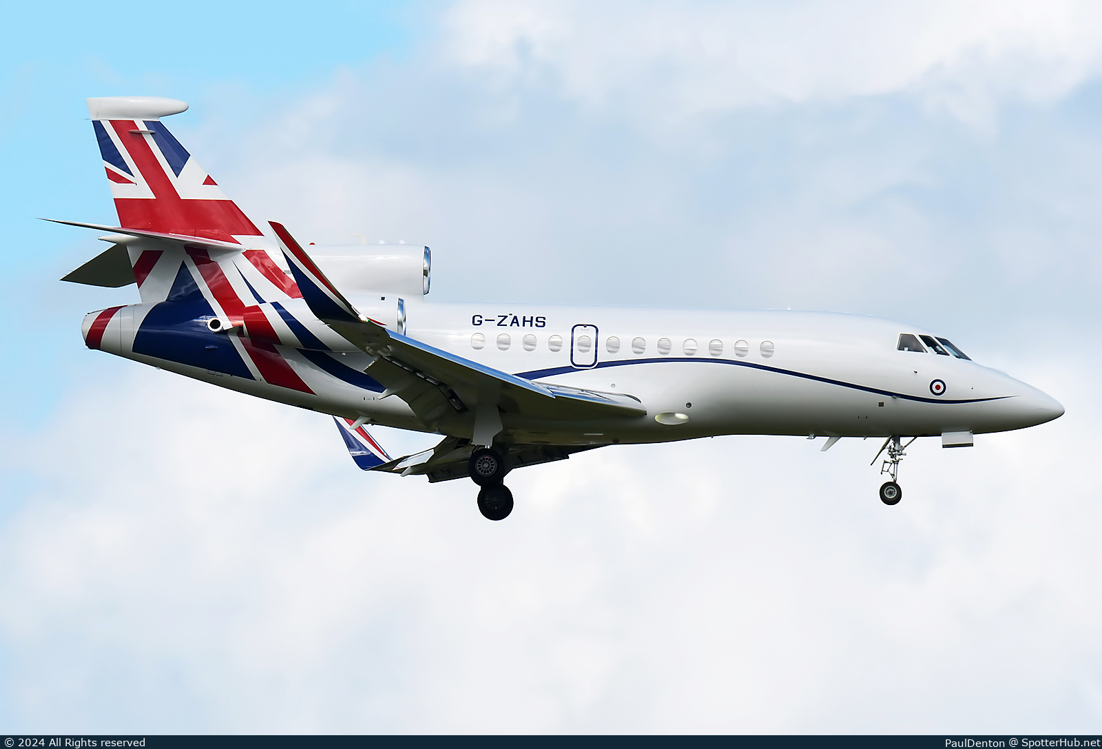 Photo of G-ZAHS - Dassault Falcon 900LX operated by Royal Air Force (opb Centreline Aviation)