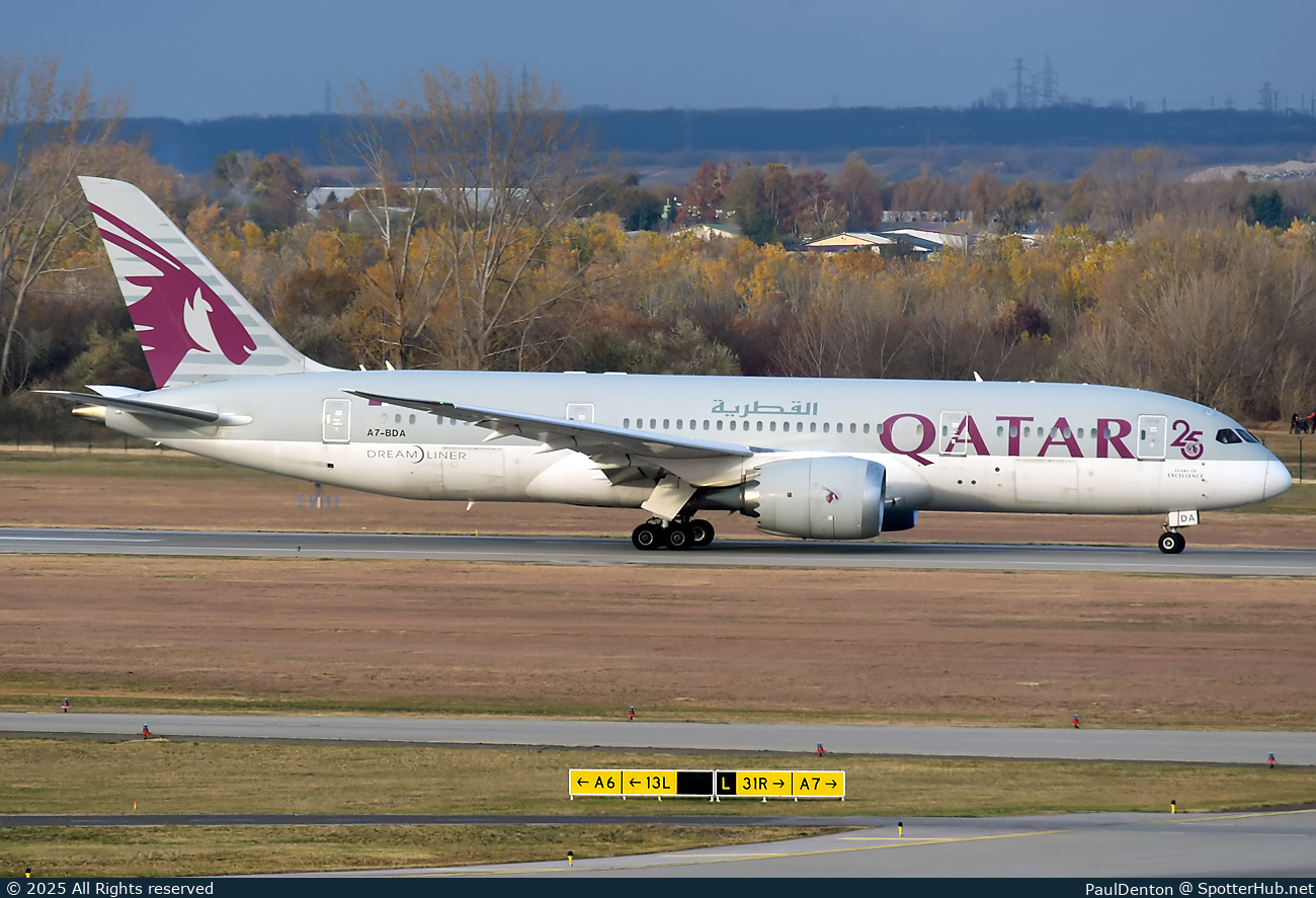Photo of A7-BDA - Boeing 787-8 Dreamliner operated by Qatar Airways