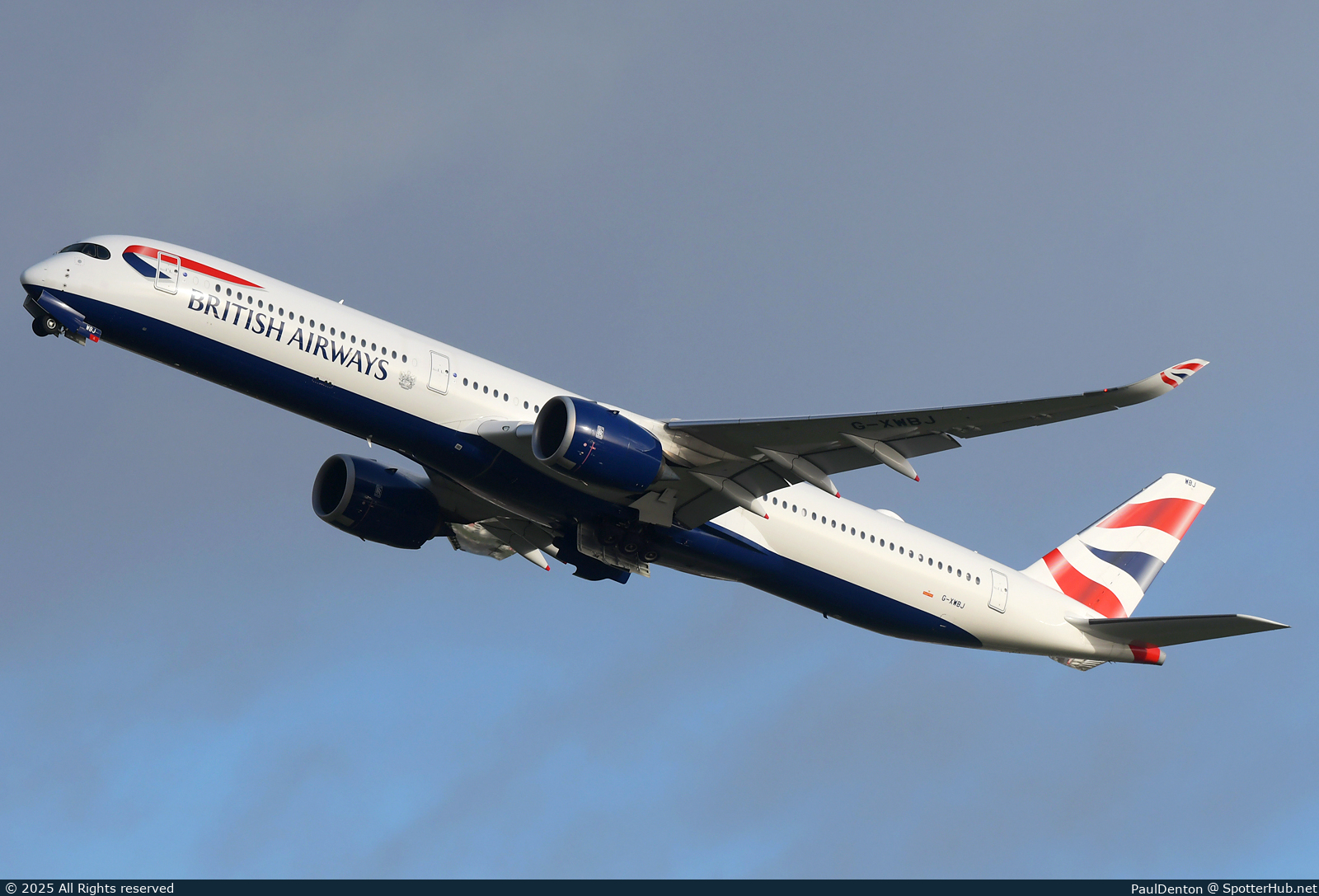 Photo of G-XWBJ - Airbus A350-1041 operated by British Airways
