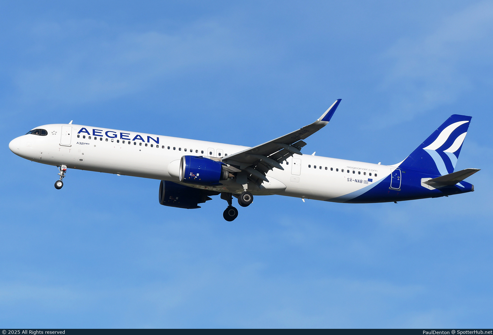 Photo of SX-NAB - Airbus A321-271NX operated by Aegean Airlines