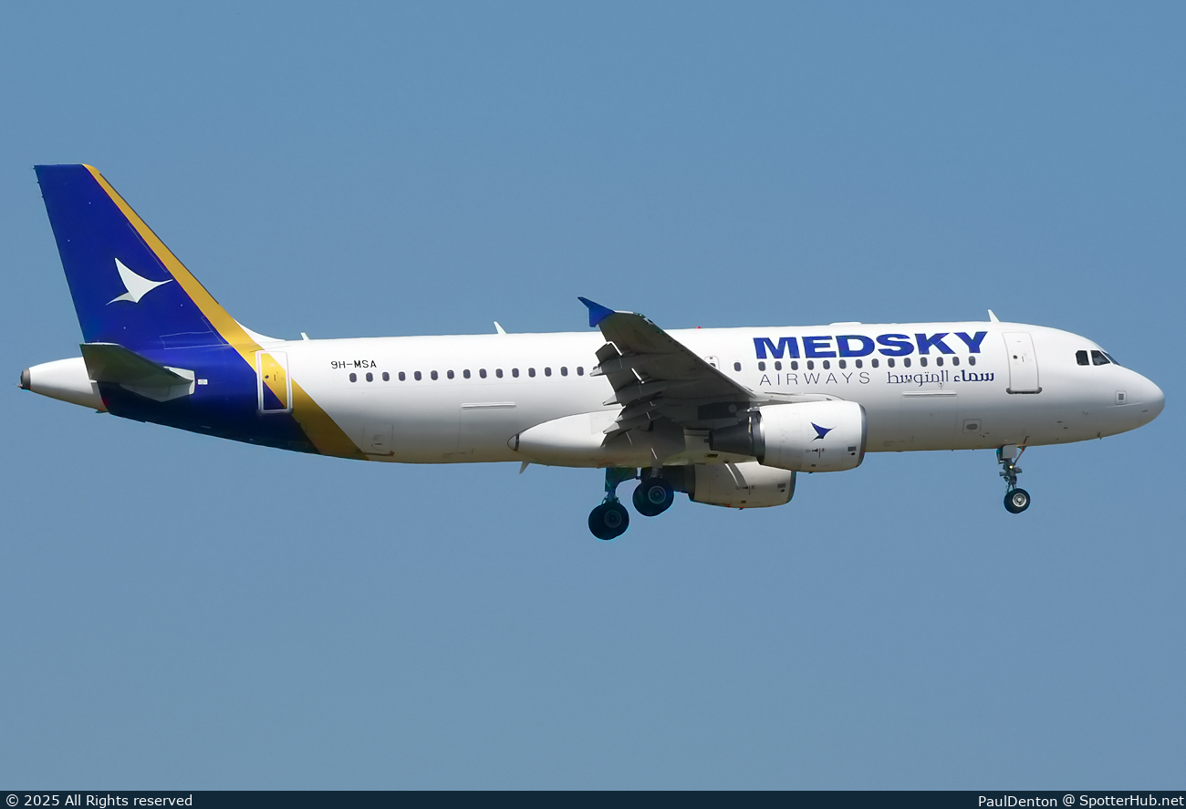 Photo of 9H-MSA - Airbus A320-214 operated by Medsky Airways (opb Malta MedAir)