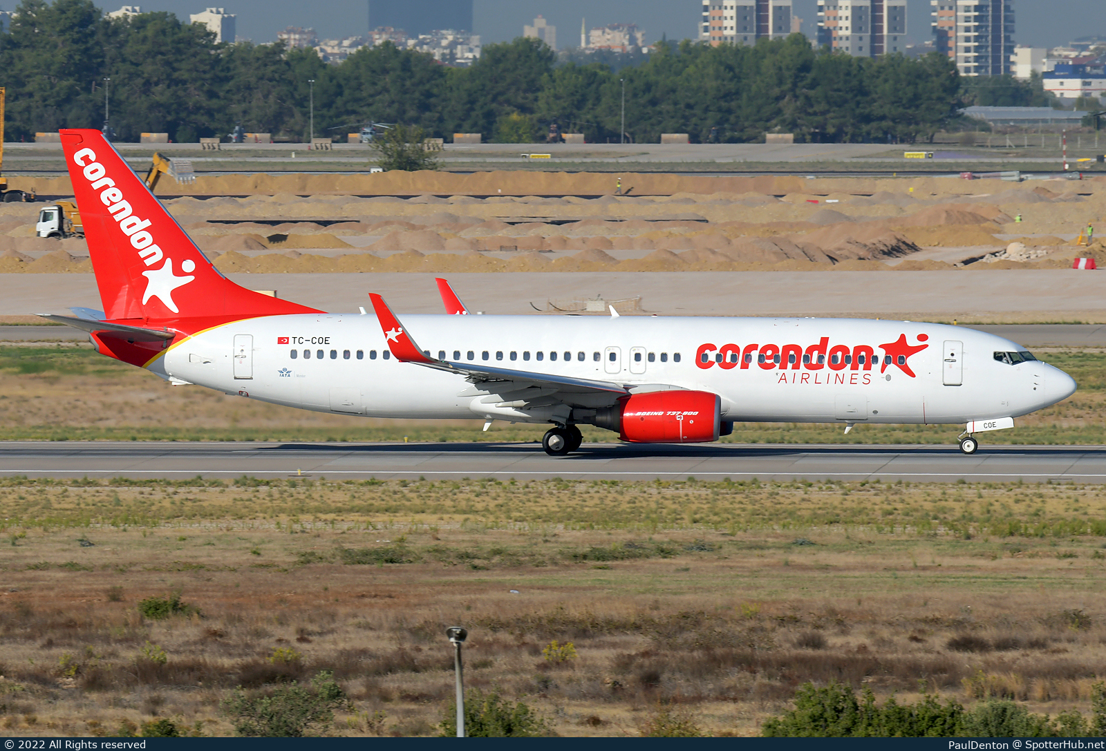Photo of TC-COE - Boeing 737-86J operated by Corendon Airlines