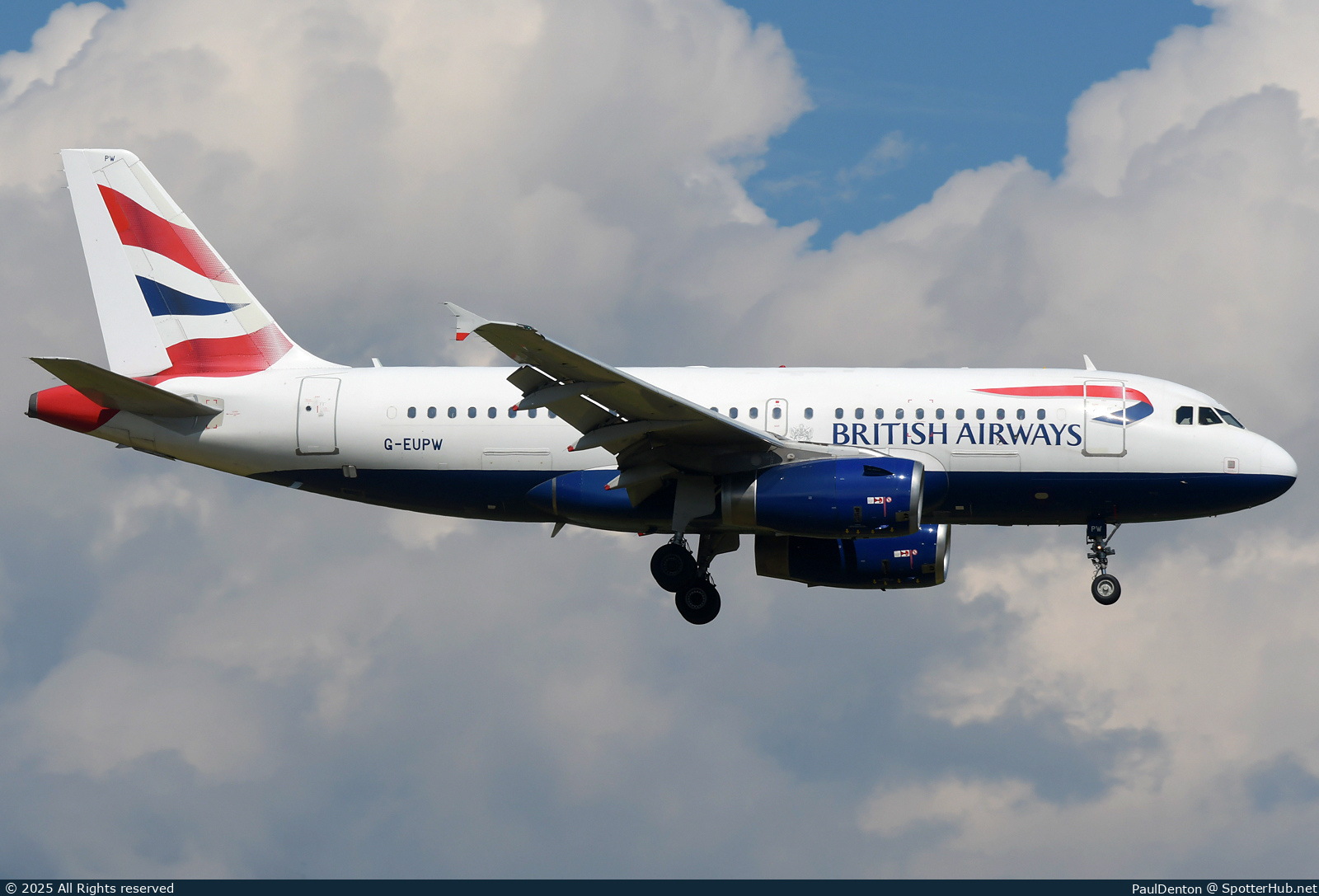 Photo of G-EUPW - Airbus A319-131 operated by British Airways