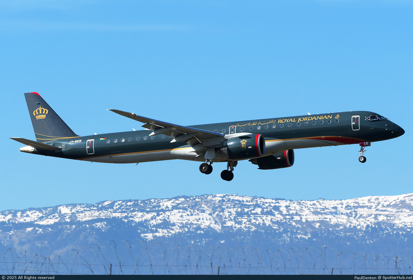 Photo of JY-REB - Embraer ERJ-195-E2 operated by Royal Jordanian Airlines