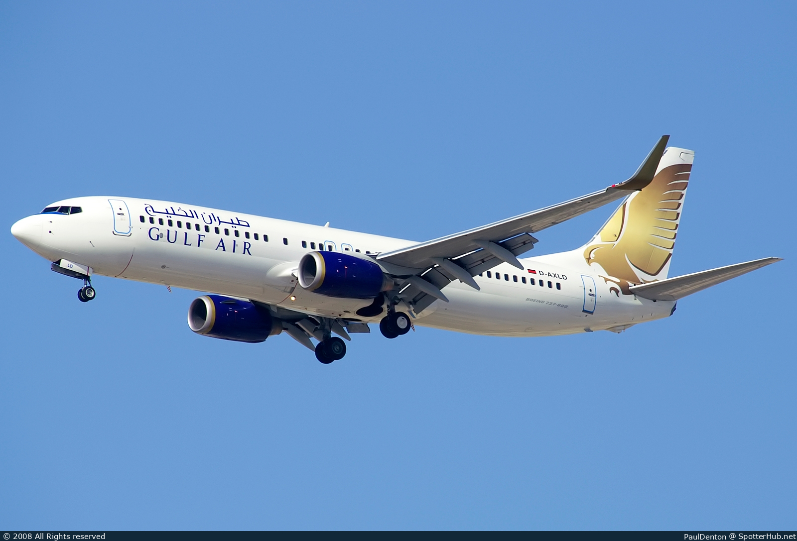 Photo of D-AXLD - Boeing 737-8FH operated by Gulf Air (opb XL Airways Germany)