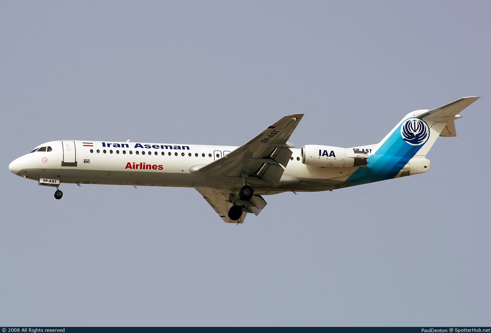 Photo of EP-AST - Fokker 100 operated by Iran Aseman Airlines