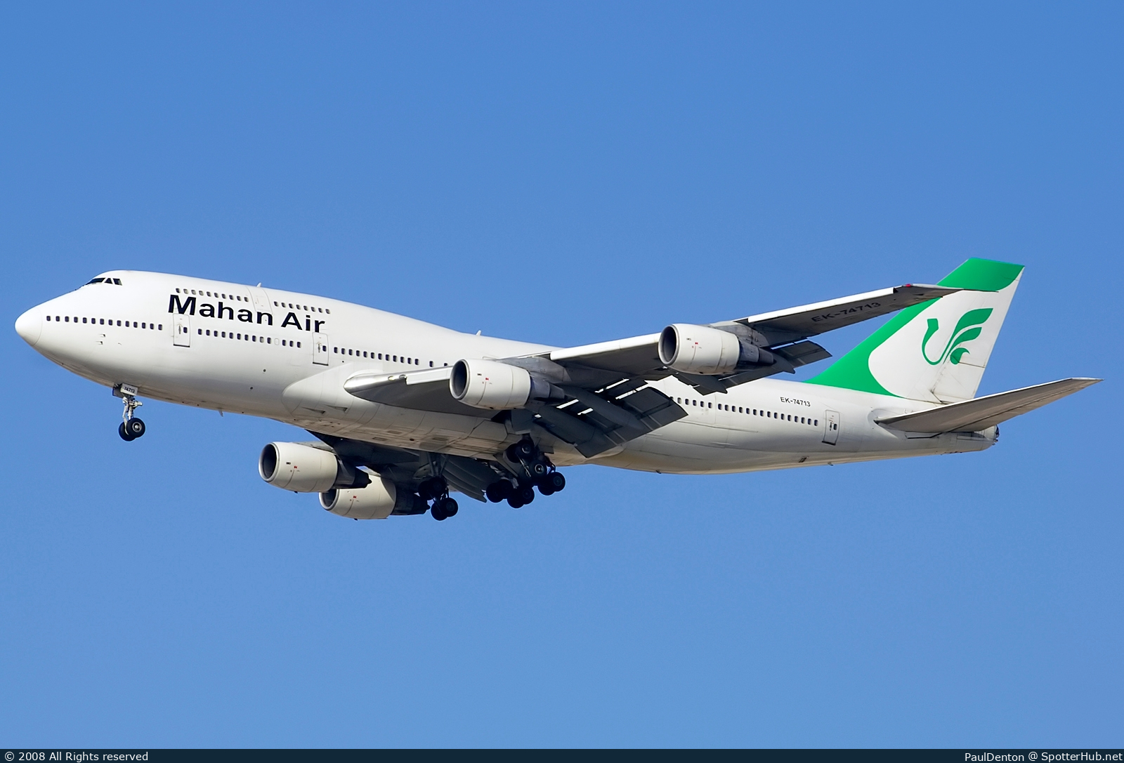 Photo of EK74713 - Boeing 747-3B3(M) operated by Mahan Air (opb Blue Sky)