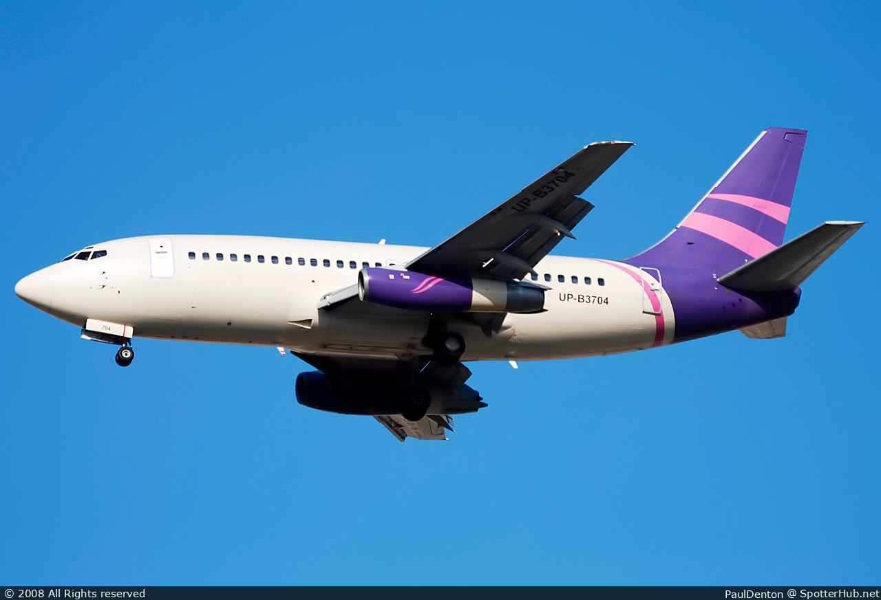 Photo of UP-B3704 - Boeing 737-2H3(Adv) operated by Kaz Air West