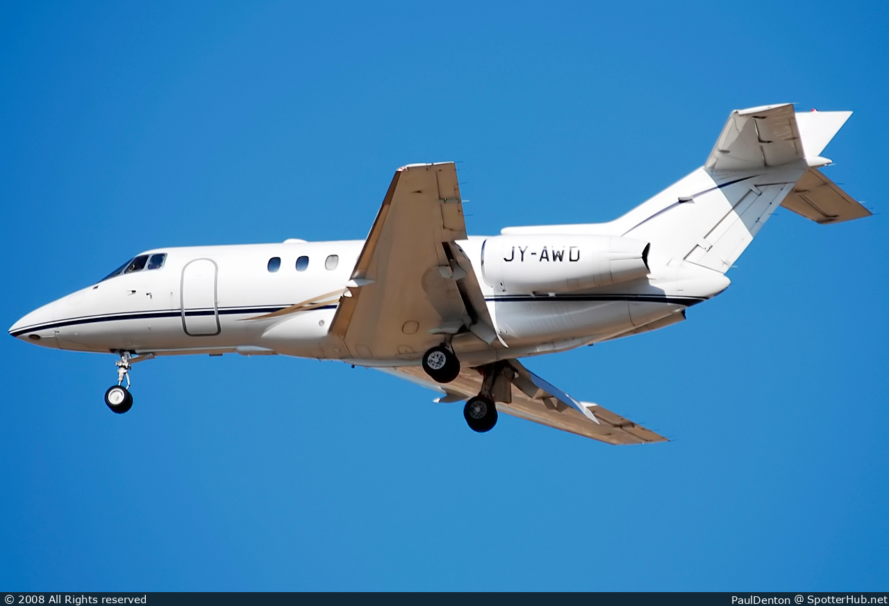 Photo of JY-AWD - Hawker Beechcraft 800XP operated by Arab Wings Company