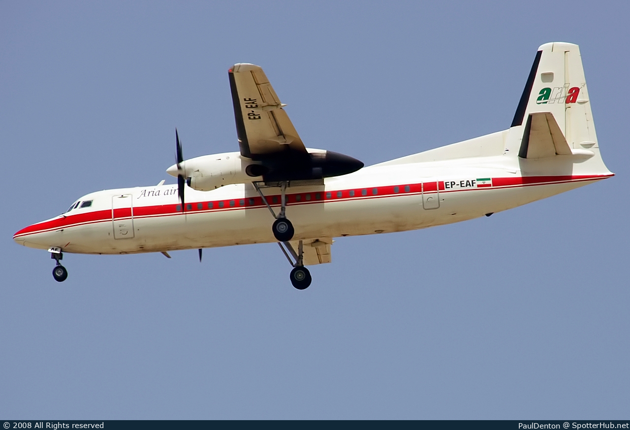 Photo of EP-EAF - Fokker 50 operated by Aria Air