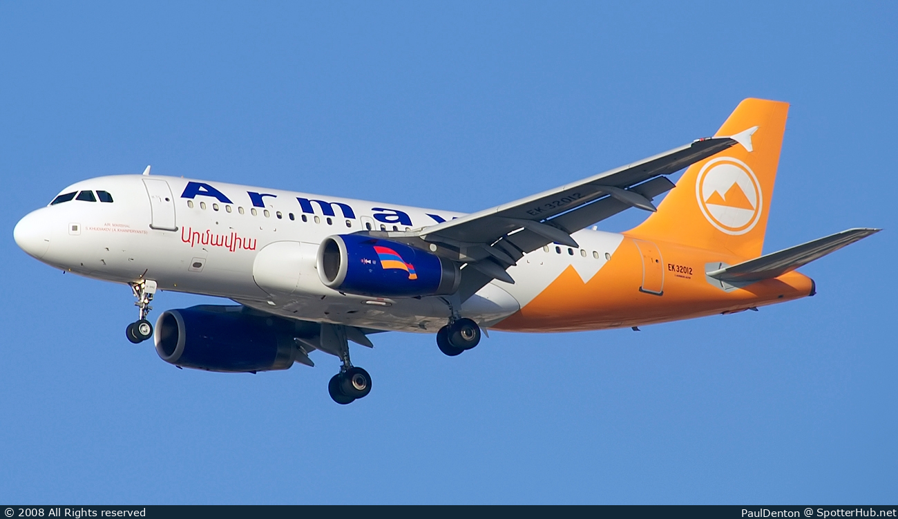 Photo of EK32012 - Airbus A319-132 operated by Armavia