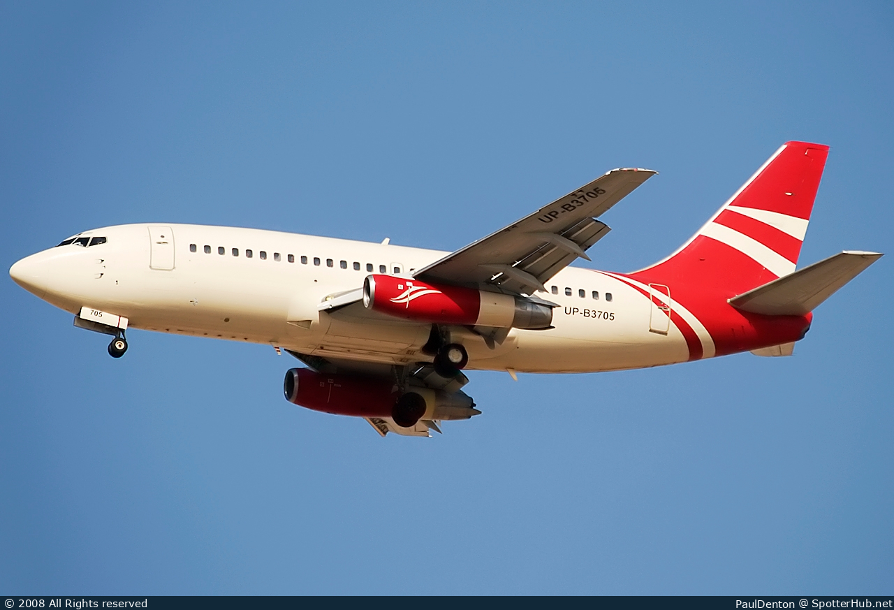Photo of UP-B3705 - Boeing 737-2H3(Adv) operated by Kaz Air West