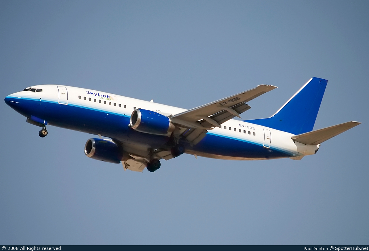 Photo of EY-535 - Boeing 737-301 operated by SkyLink Arabia (opb East Air)