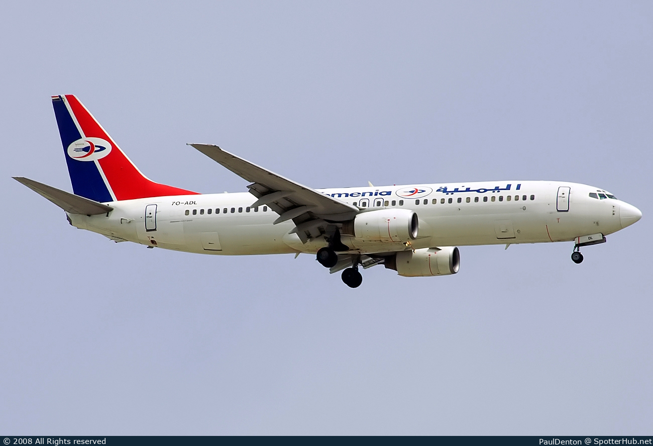 Photo of 7O-ADL - Boeing 737-8Q8 operated by Yemenia