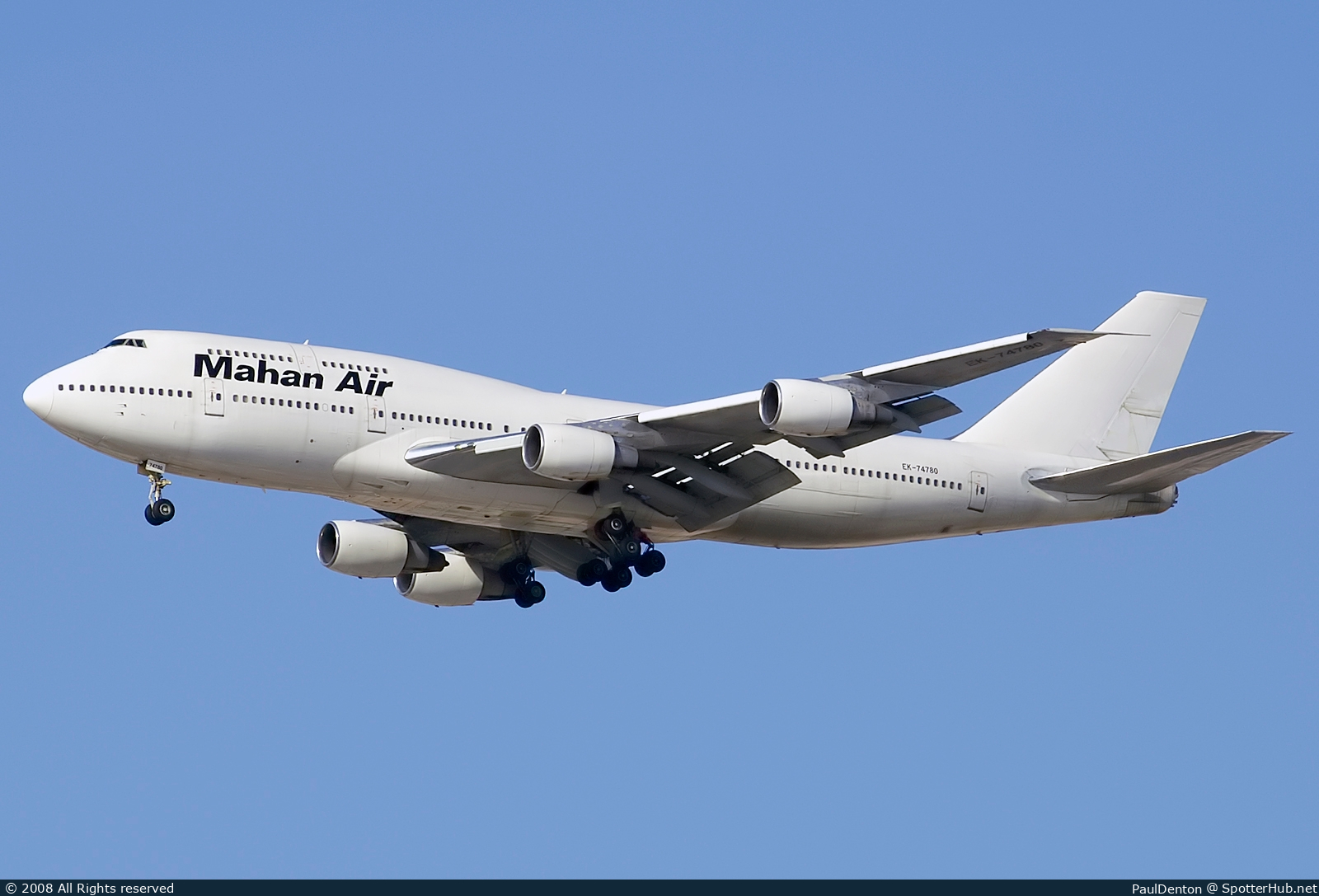 Photo of EK74780 - Boeing 747-3B3(M) operated by Mahan Air (opb Blue Sky)