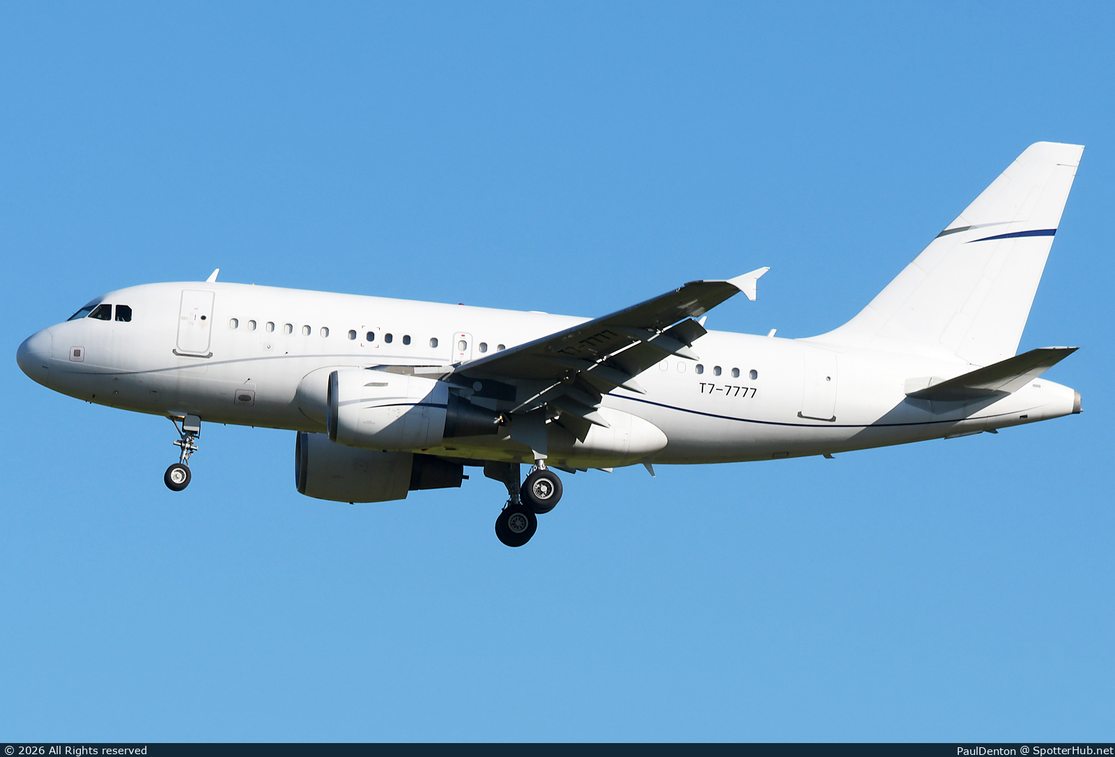 Photo of T7-7777 - Airbus A318-112(CJ) Elite operated by TAG Aviation San Marino