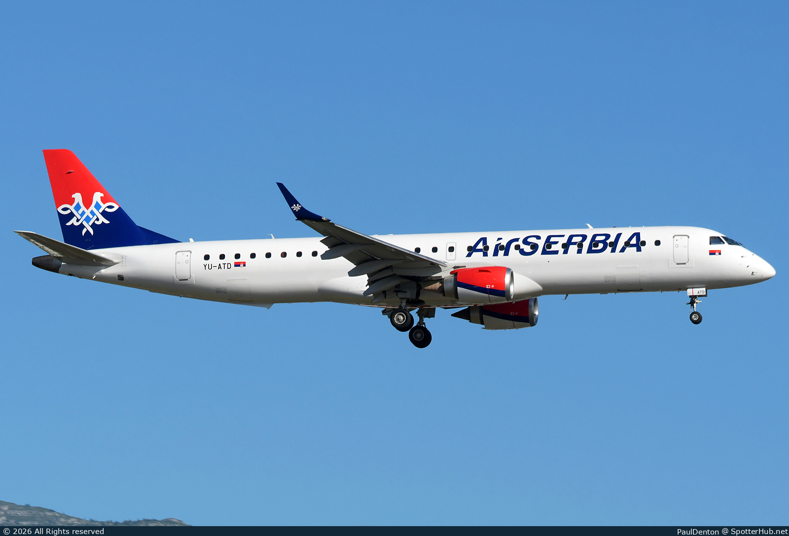 Photo of YU-ATD - Embraer ERJ-195LR operated by Air Serbia