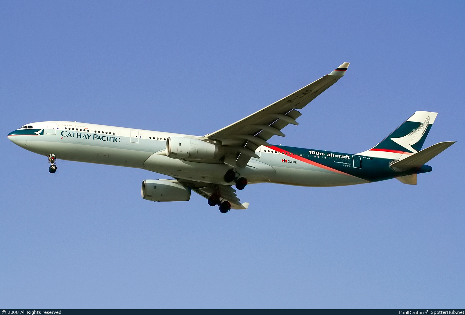 Photo of B-LAD - Airbus A330-342 operated by Cathay Pacific Airways