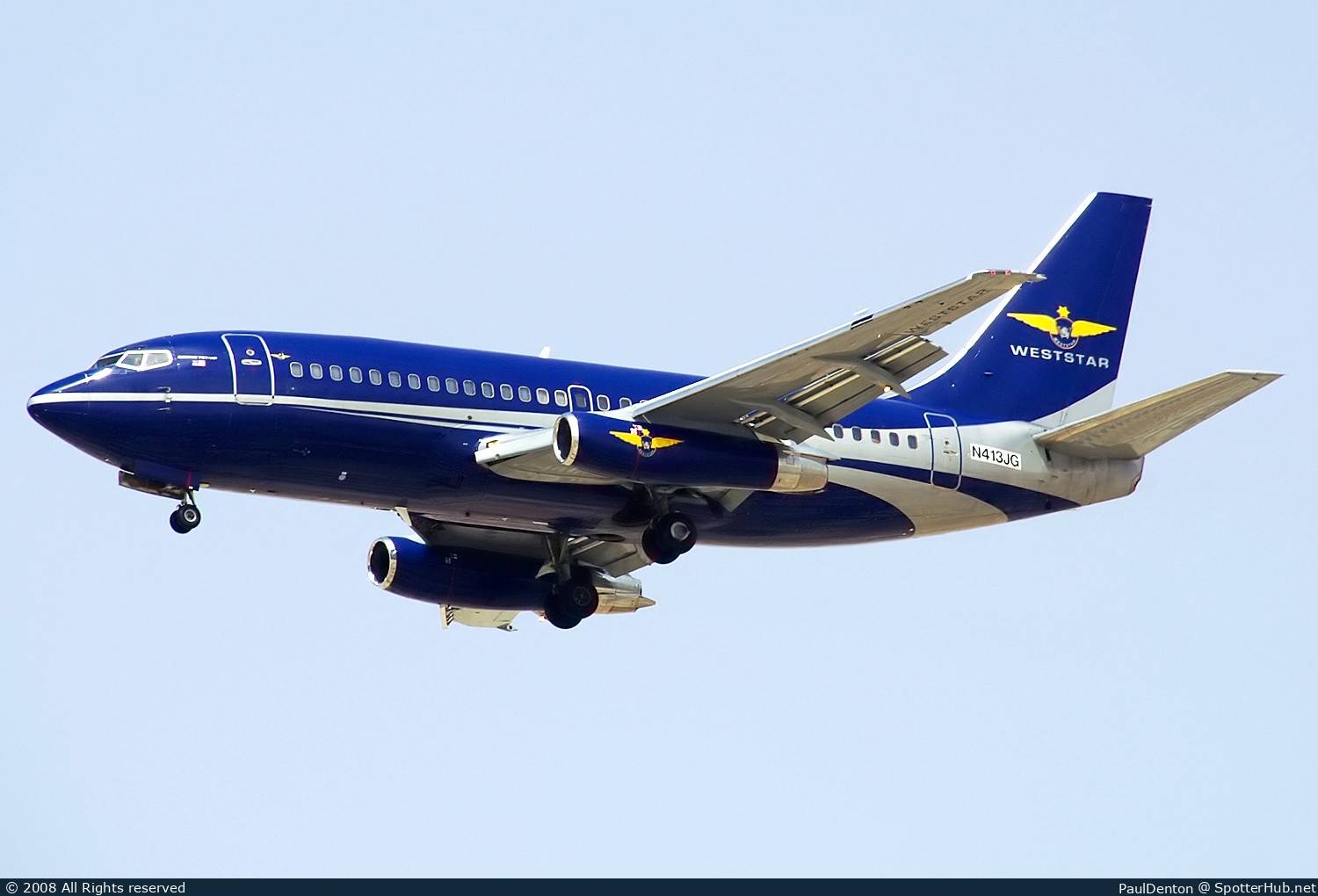 Photo of N413JG - Boeing 737-2Q8(Adv) operated by Weststar Aviation