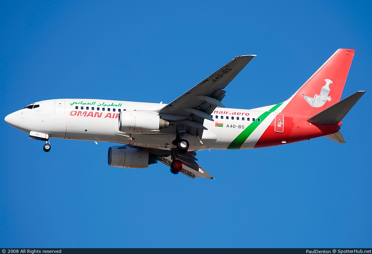 Photo of A4O-BS - Boeing 737-7Q8 operated by Oman Air