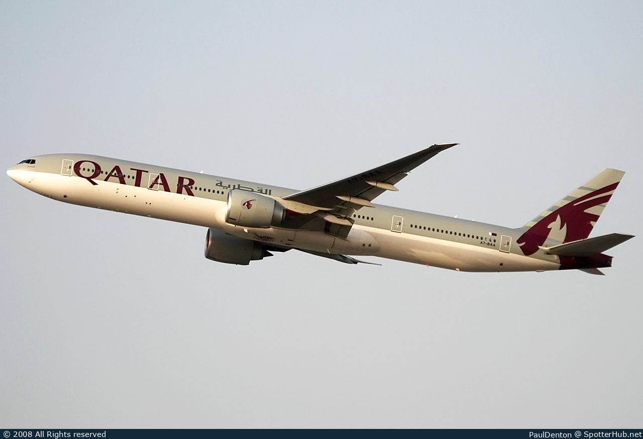 Photo of A7-BAA - Boeing 777-3DZ(ER) operated by Qatar Airways