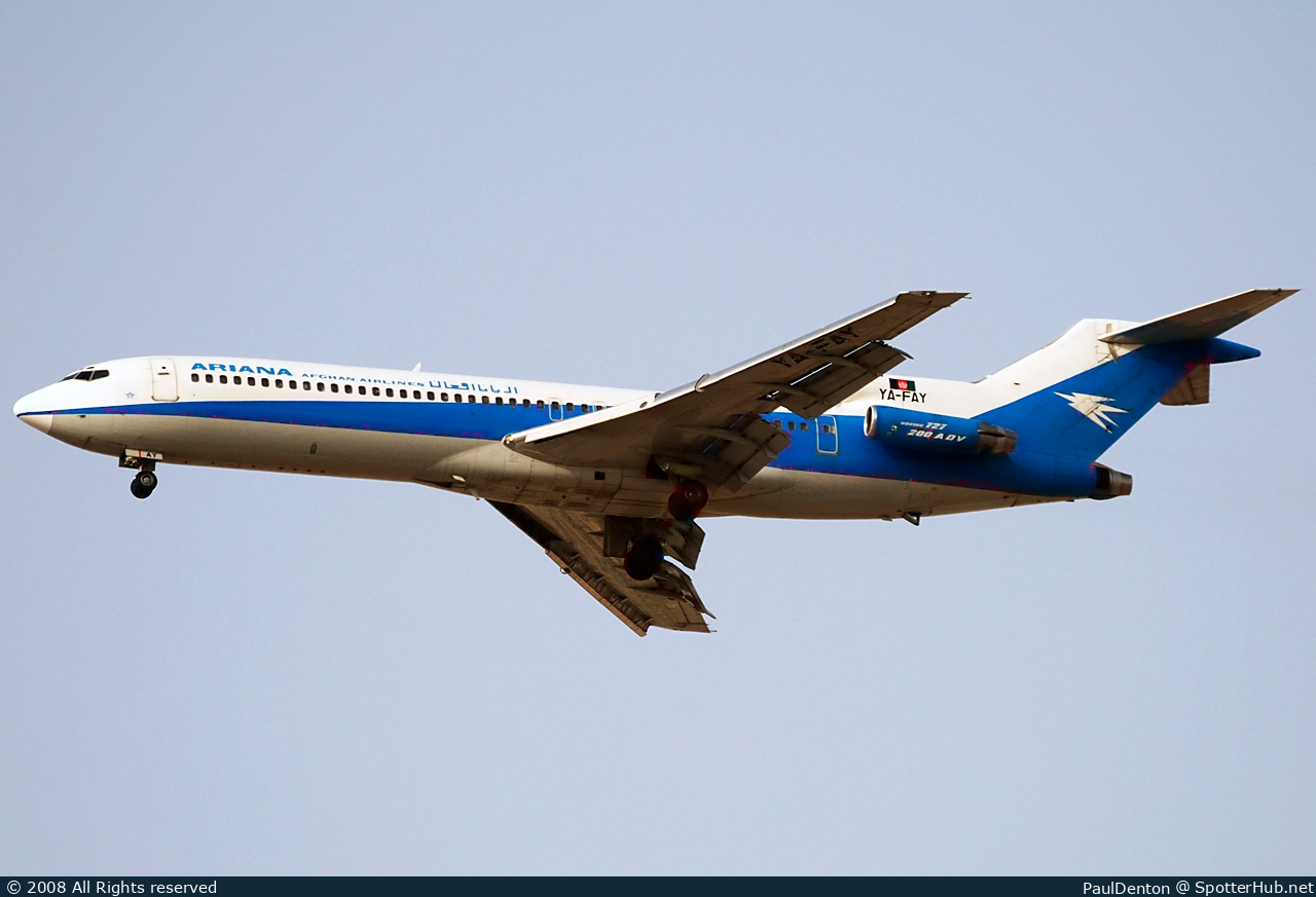 Photo of YA-FAY - Boeing 727-228(Adv) operated by Ariana Afghan Airlines