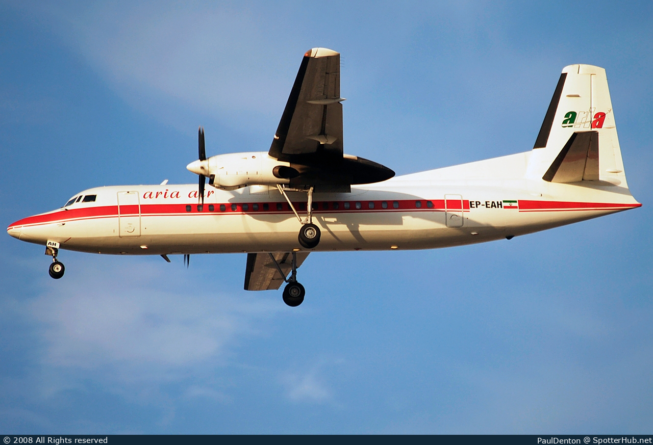 Photo of EP-EAH - Fokker 50 operated by Aria Air