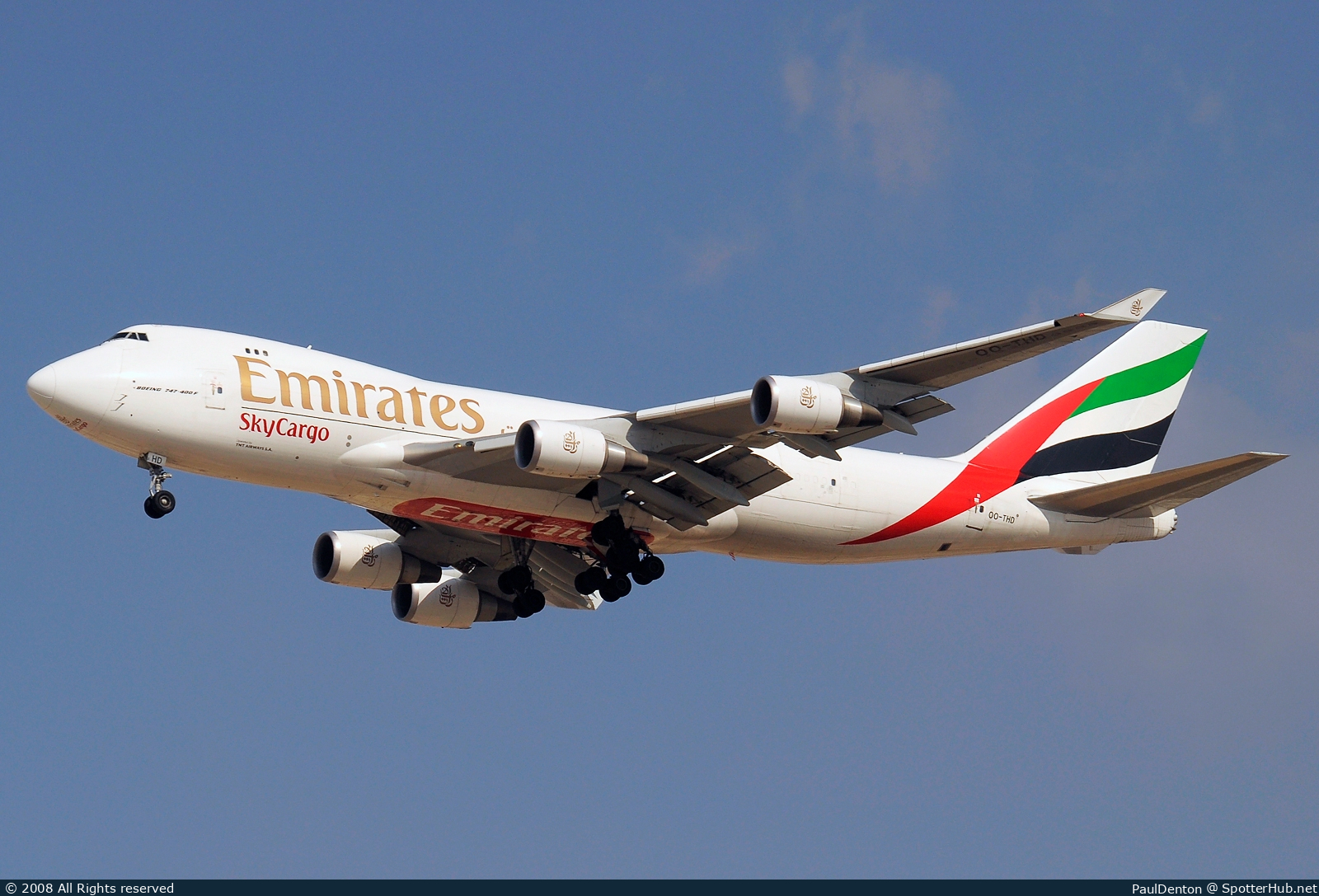Photo of OO-THD - Boeing 747-4HAF(ER) operated by Emirates SkyCargo (opb TNT Airways)