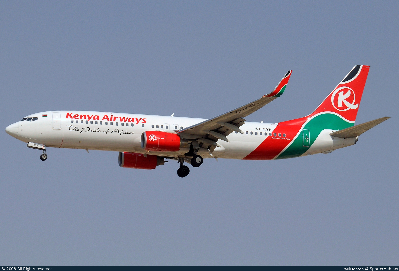 Photo of 5Y-KYF - Boeing 737-86N operated by Kenya Airways