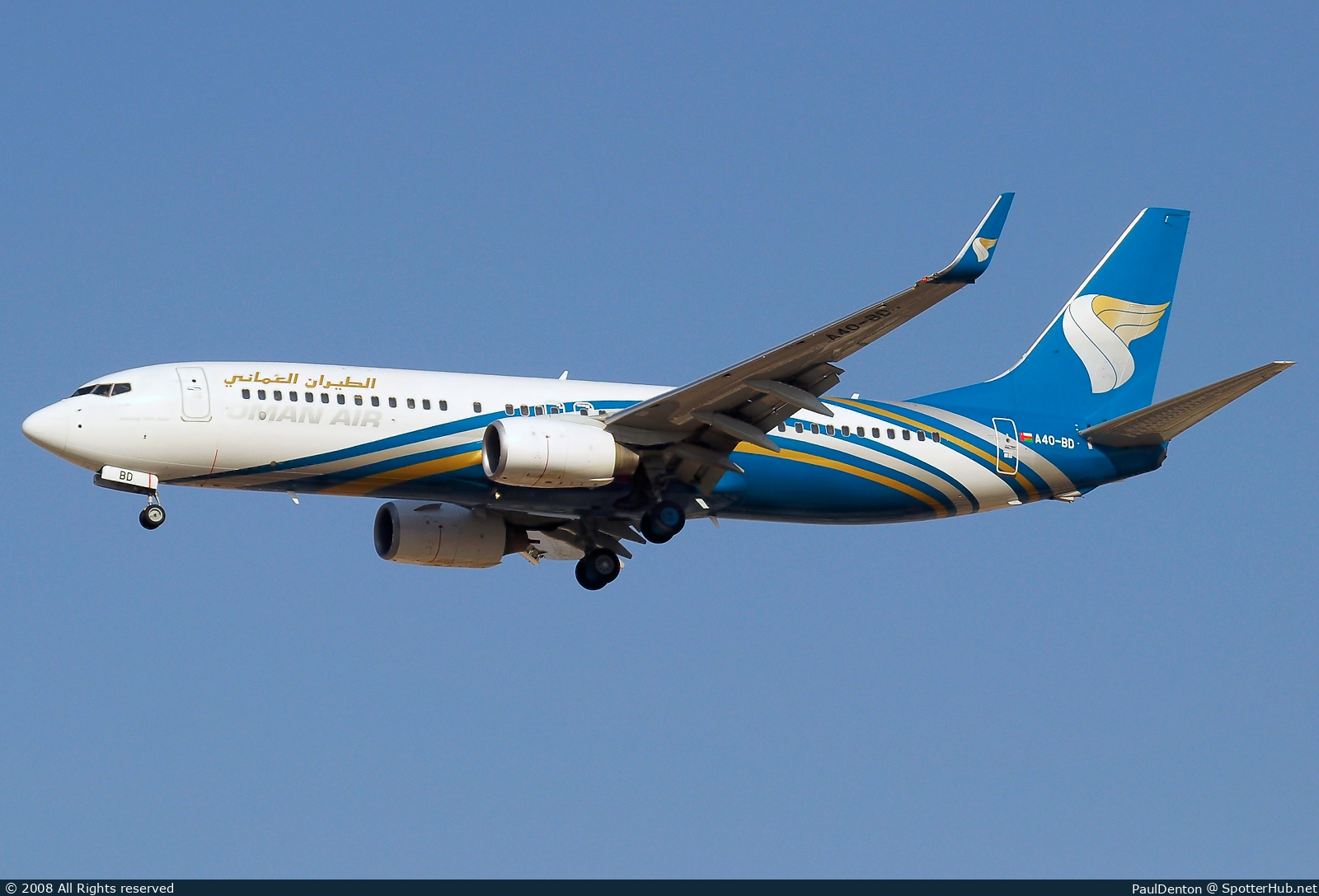 Photo of A4O-BD - Boeing 737-81M operated by Oman Air