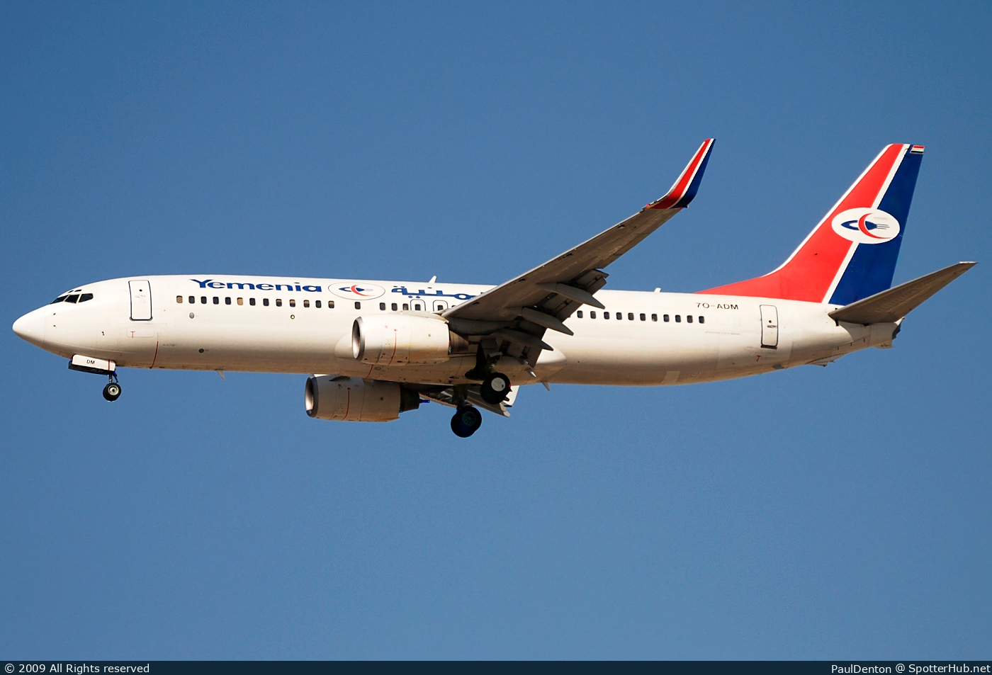 Photo of 7O-ADM - Boeing 737-8Q8 operated by Yemenia