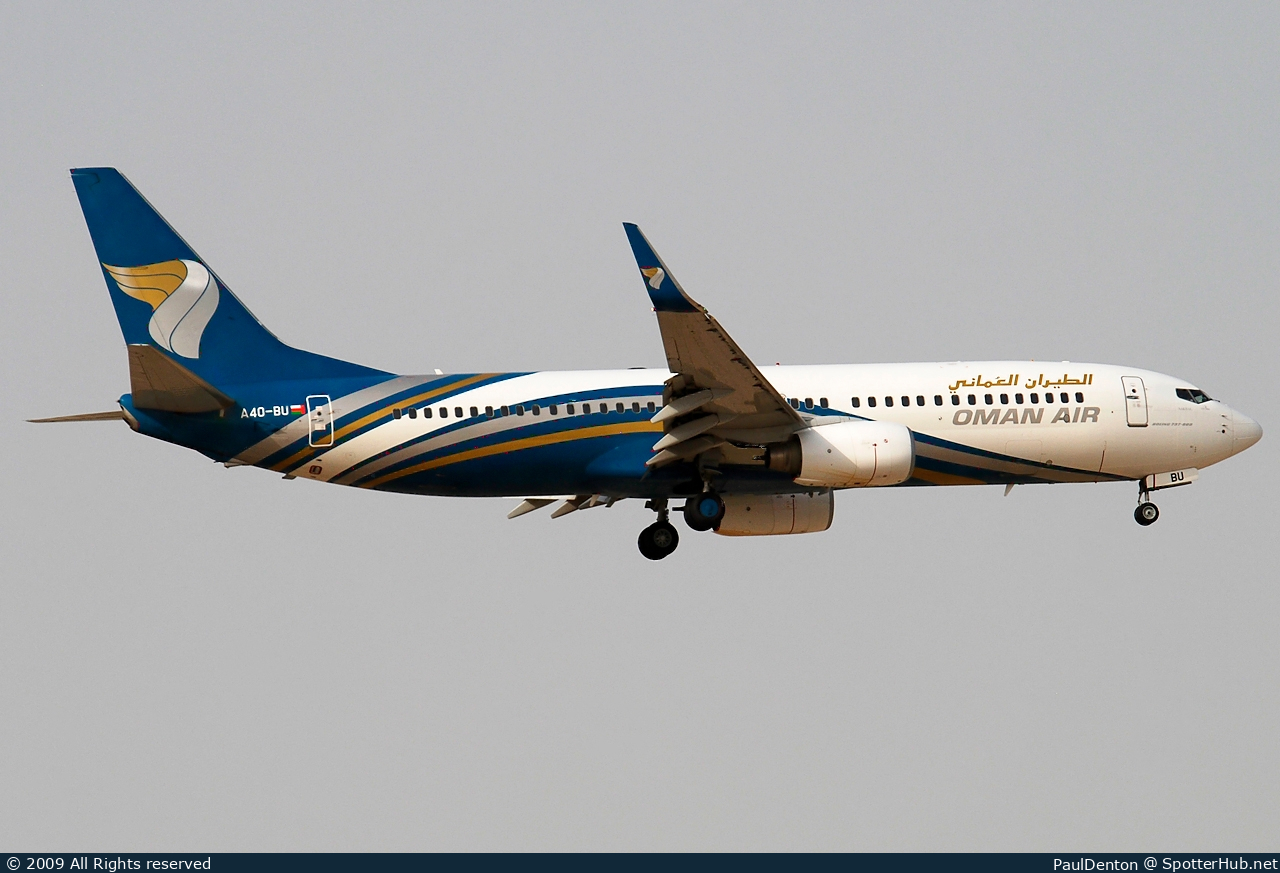 Photo of A4O-BU - Boeing 737-81M operated by Oman Air
