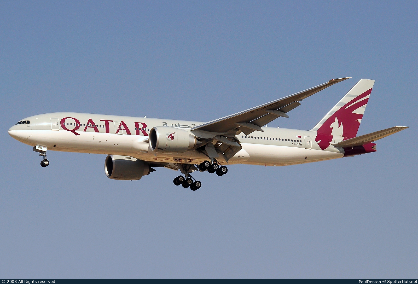 Photo of A7-BBB - Boeing 777-2DZ(LR) operated by Qatar Airways