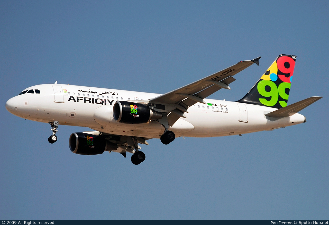 Photo of 5A-ONC - Airbus A319-111 operated by Afriqiyah Airways