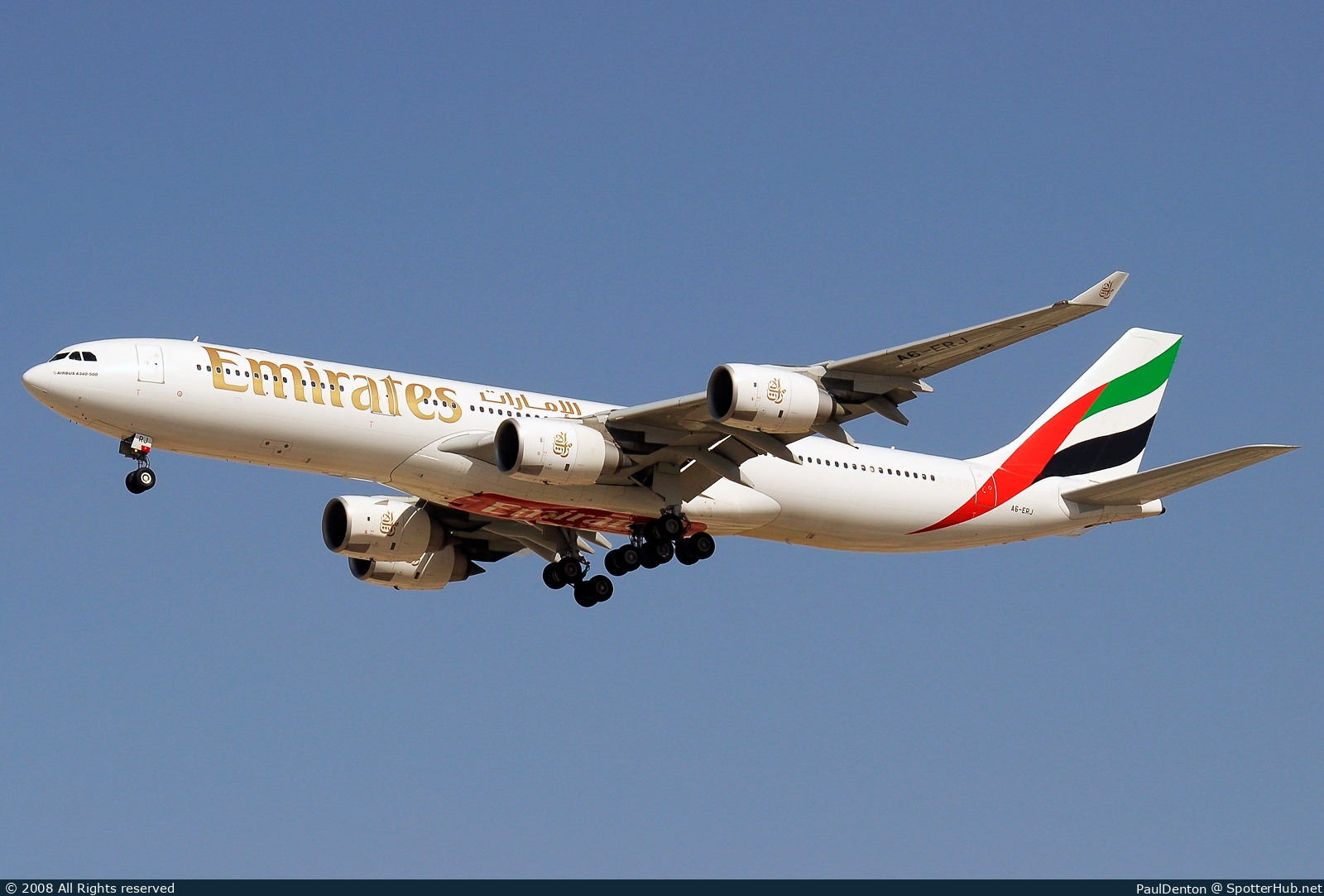 Photo of A6-ERJ - Airbus A340-541 operated by Emirates