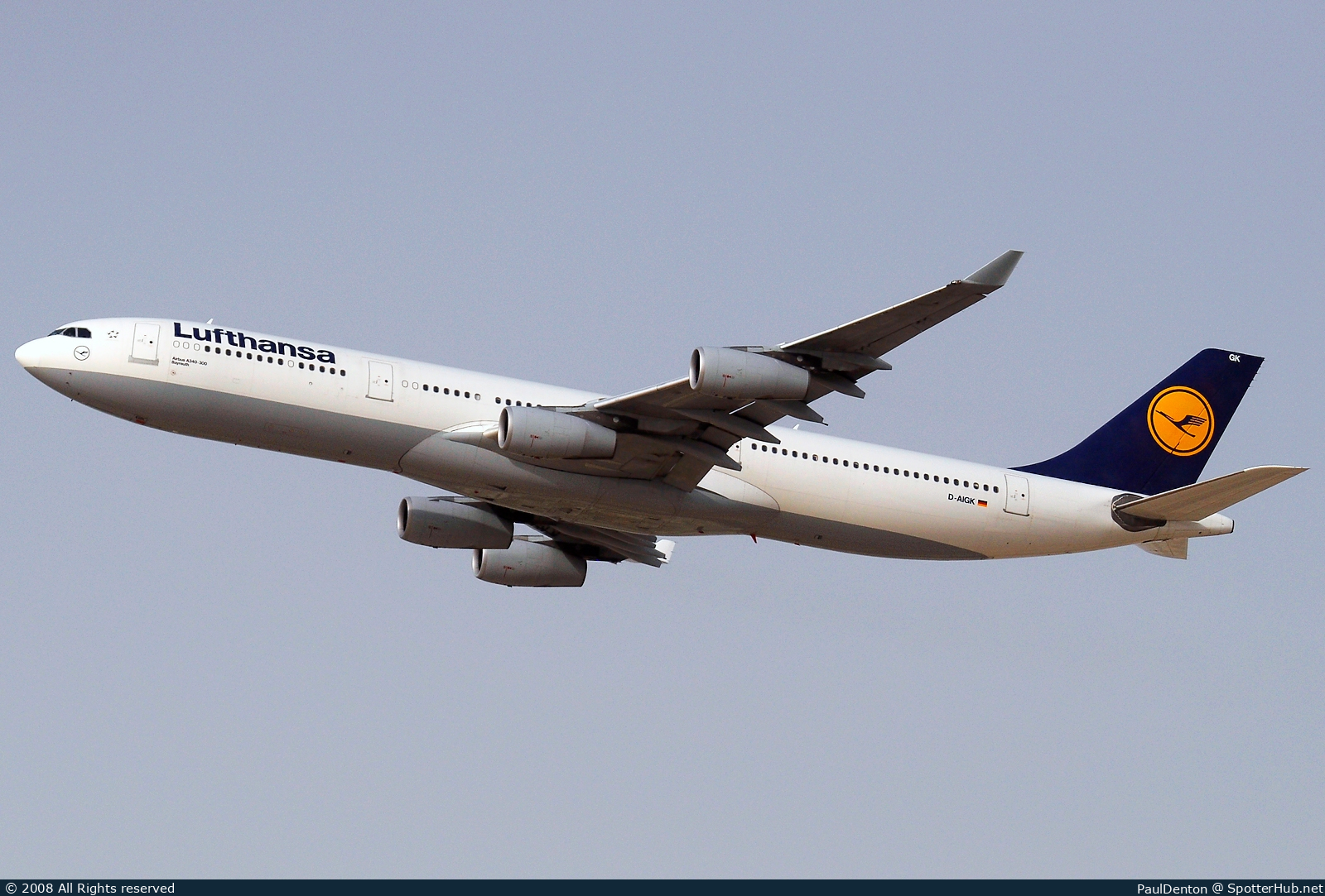 Photo of D-AIGK - Airbus A340-311 operated by Lufthansa