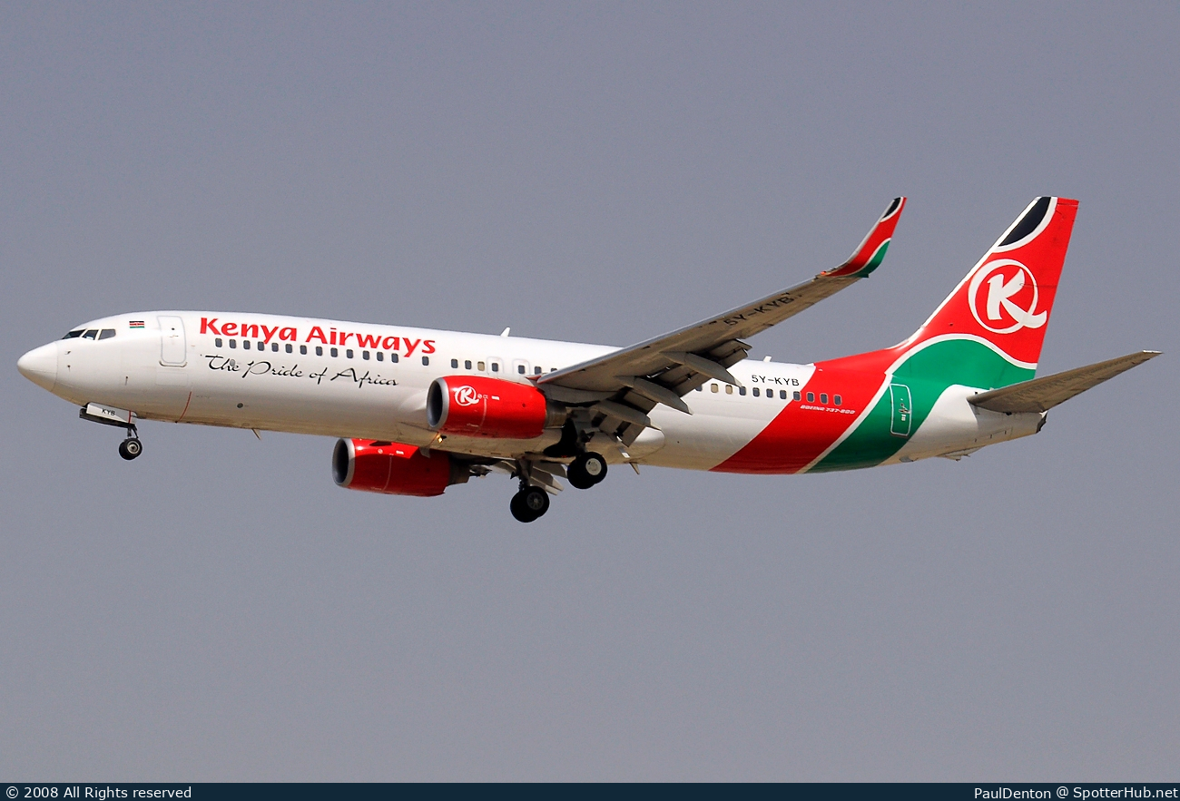 Photo of 5Y-KYB - Boeing 737-8AL operated by Kenya Airways