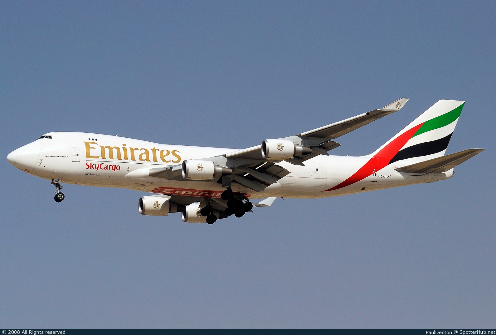 Photo of OO-THC - Boeing 747-4HAF(ER) operated by Emirates SkyCargo (opb TNT Airways)