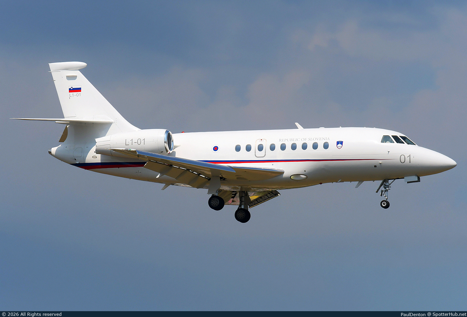 Photo of L1-01 - Dassault Falcon 2000EX operated by Slovenian Air Force