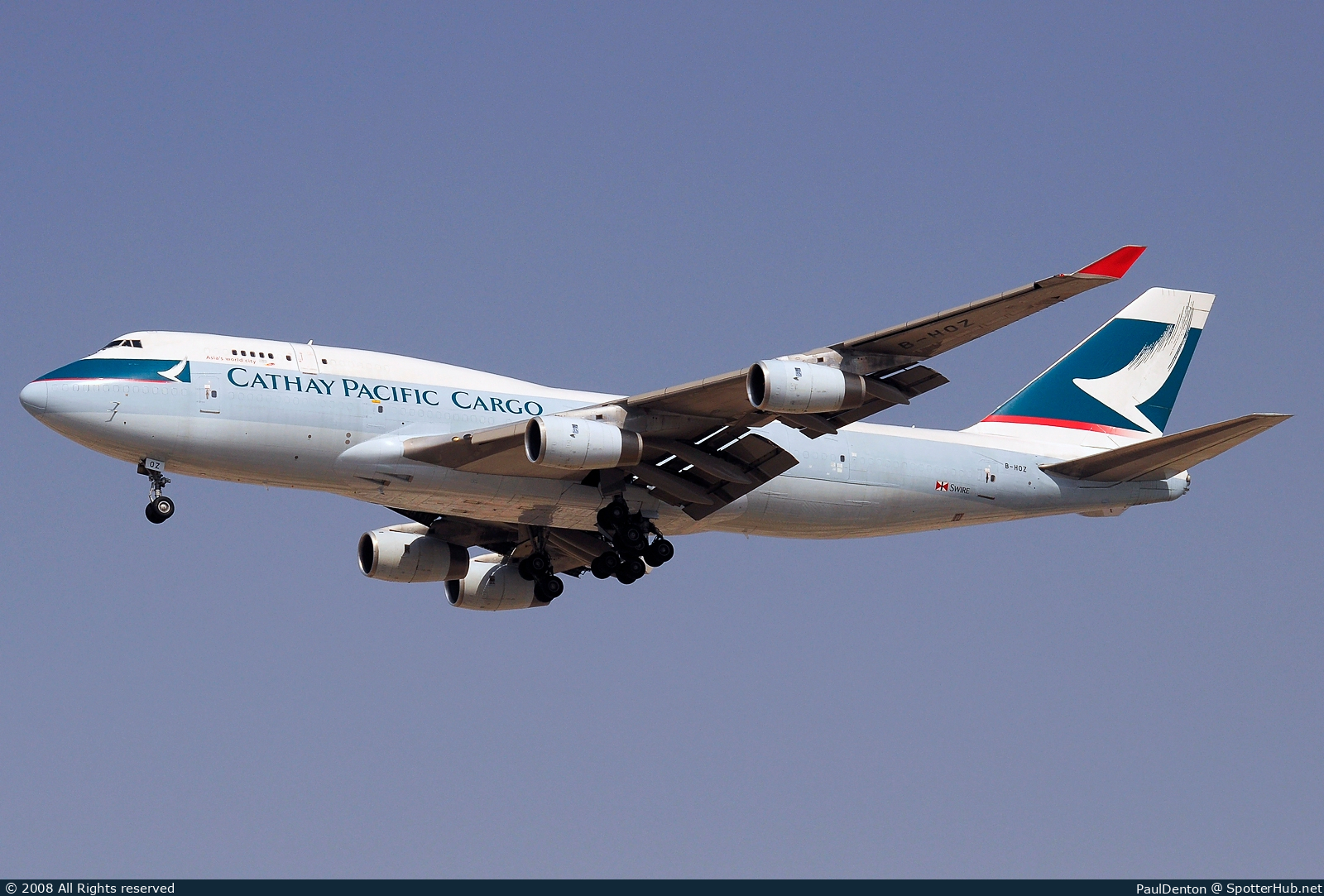 Photo of B-HOZ - Boeing 747-467(BCF) operated by Cathay Pacific Cargo